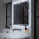 Espejo LED Cuadrado | Control por interruptor de pared | Luz blanca fría - Reyze Seria Official Model 8